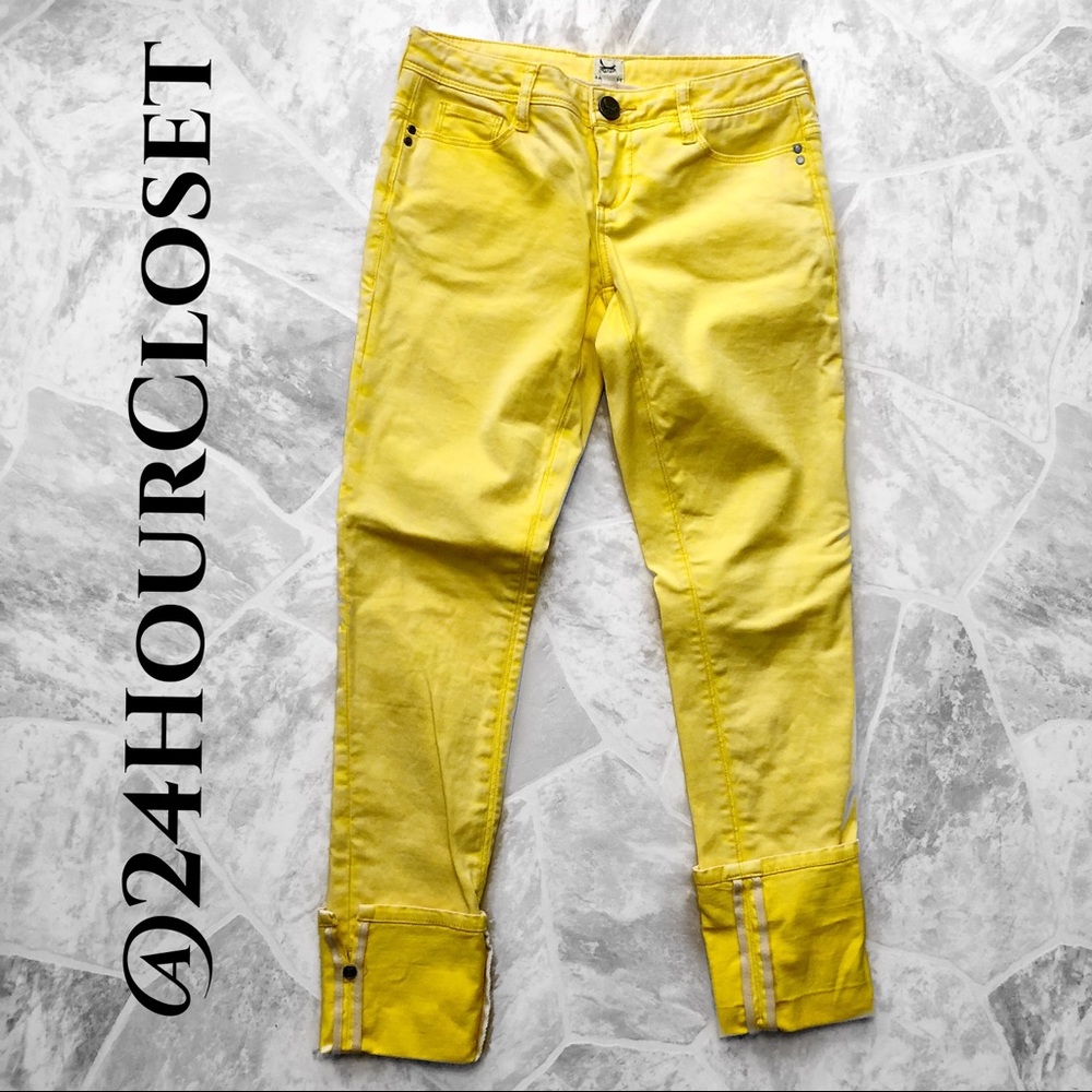 Radcliffe London Yellow cropped designer jeans